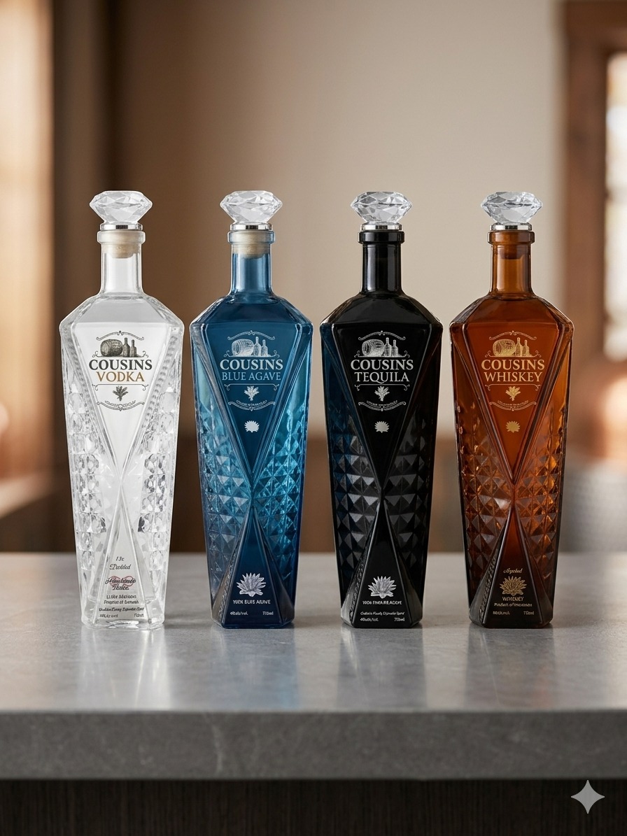 Cousins spirits: Vodka, Blue Agave, and Tequila — thirteen stages of refinement